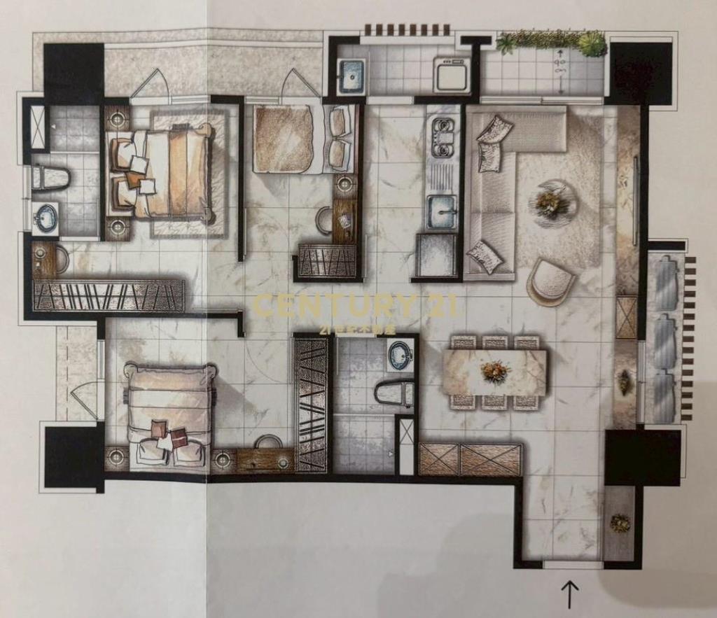 樺龍青蔦A1-17F三房車(預售)