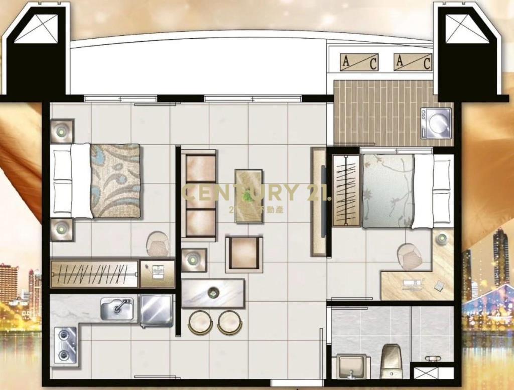 青埔高鐵站前威均帝璽D2-8F二房車