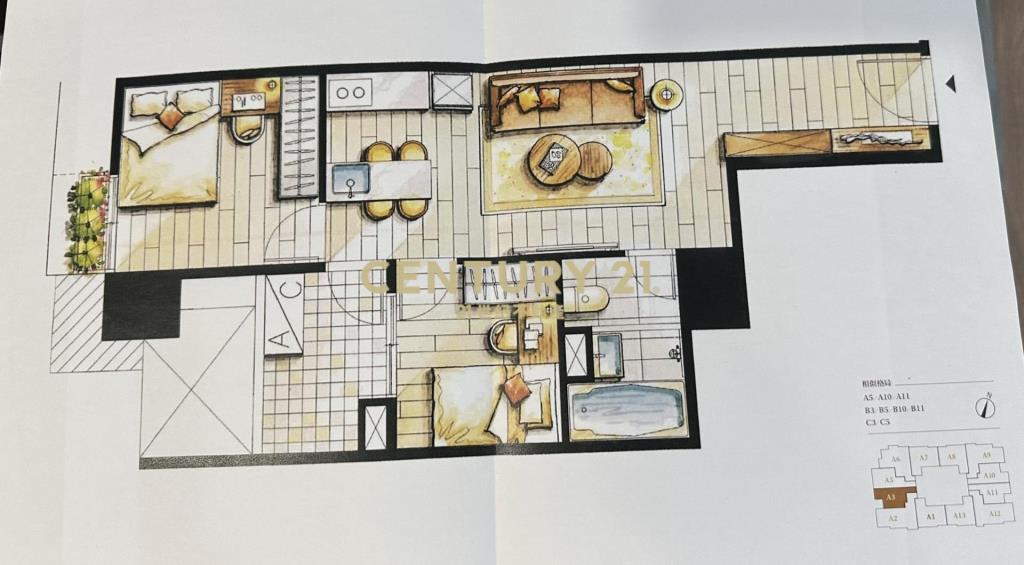 【興富發鉑悅】A7捷運高樓層2房平面車