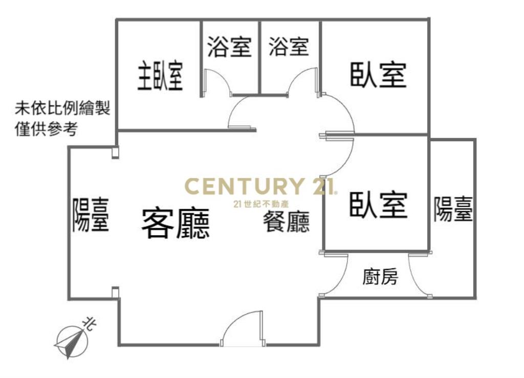 近北大特區邊間大三房
