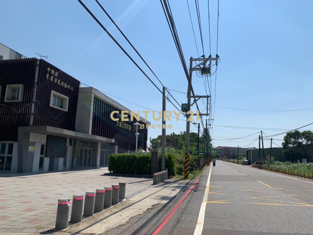 中壢月眉路(大崙國中旁)10米路方正農地