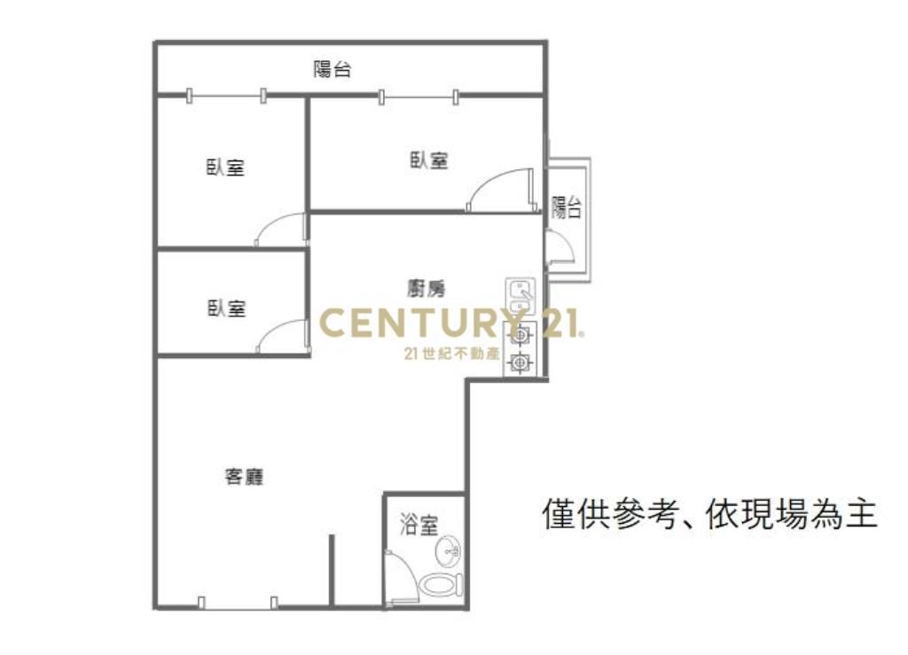 內壢後站電梯美3房