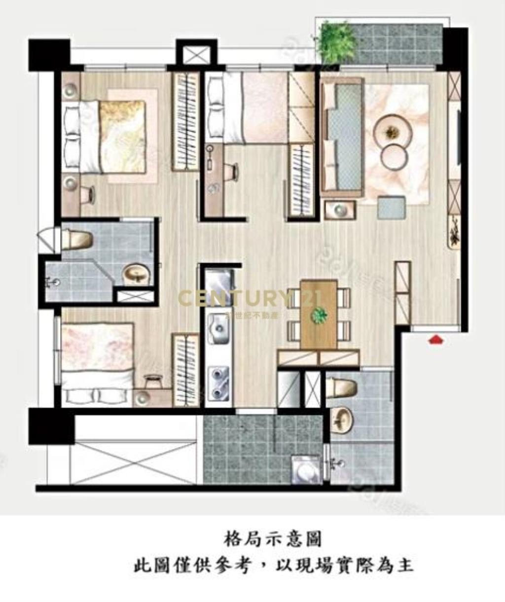 中壢龍岡益展有福全新三房車