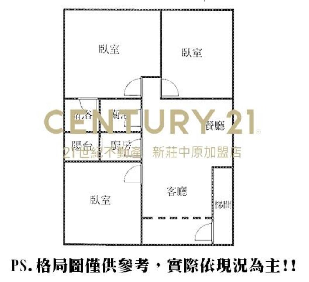 蘆洲公寓三樓三房-D109