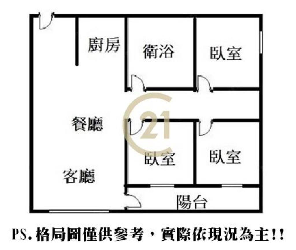 三重捷運全新美三房-D26