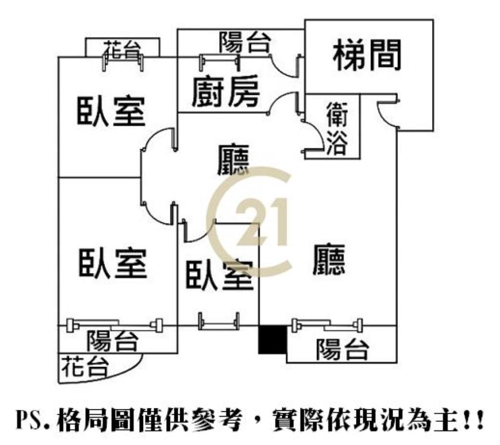 台北大道亮麗三房-B51
