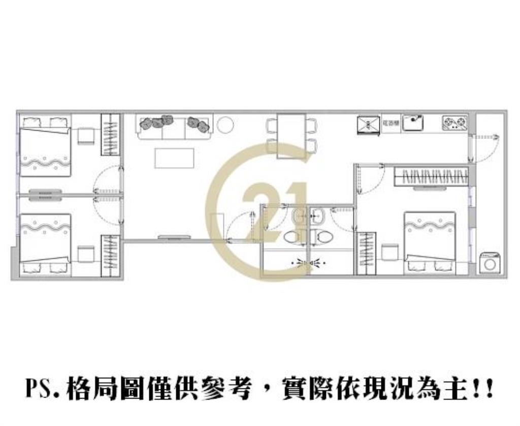 中港國小漂亮三房-A99