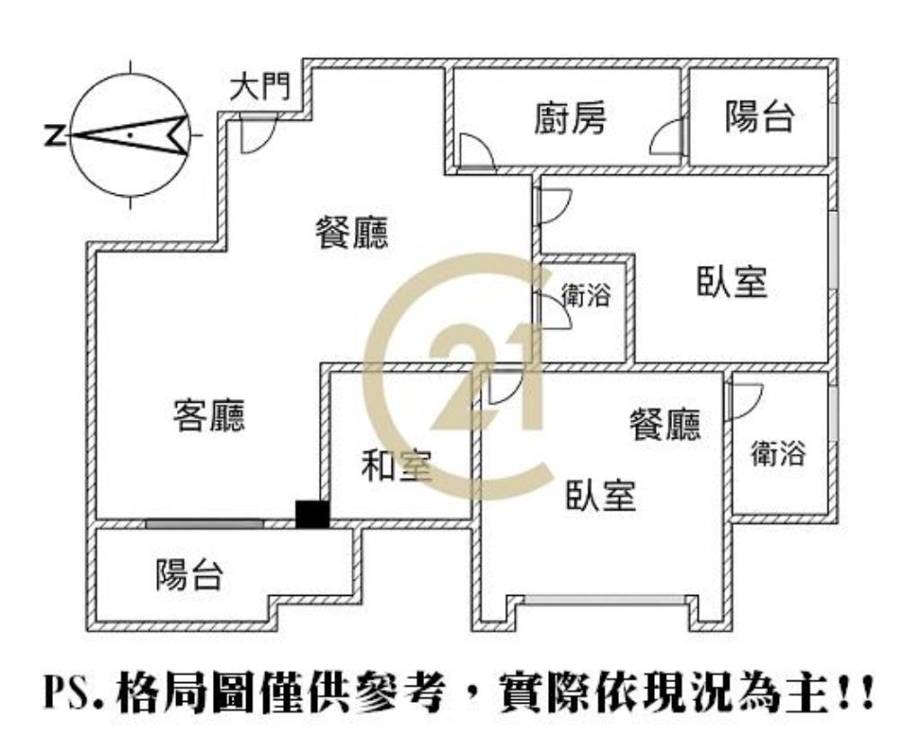 一道彩虹高樓三房-B53