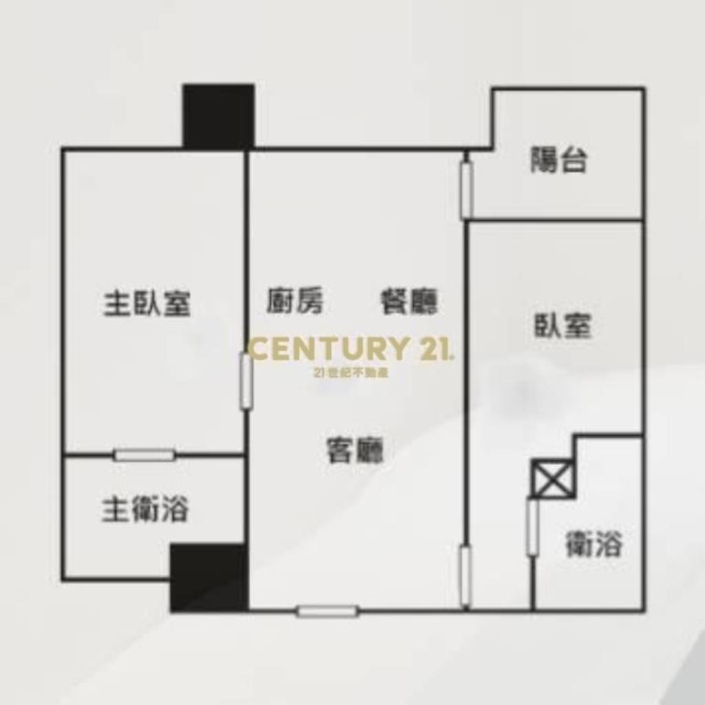 桃園易德聚全新兩房平車