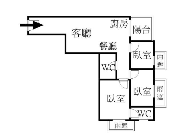 ㊝歡喜市次頂樓三車房
