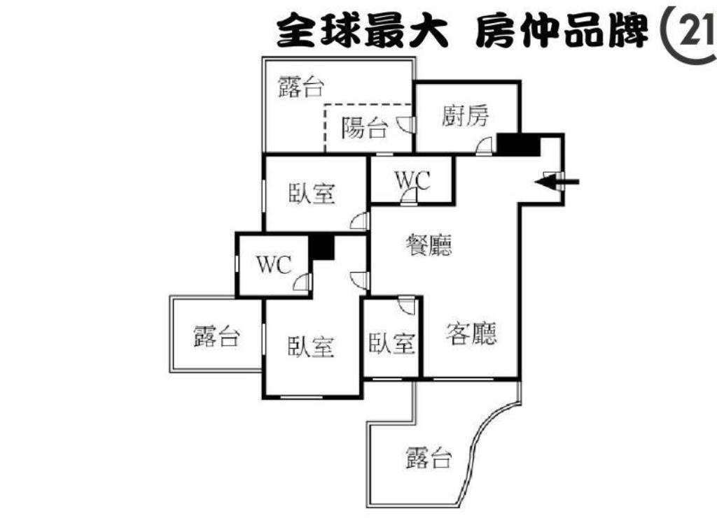 ㊝涵翠露台綠景三房車