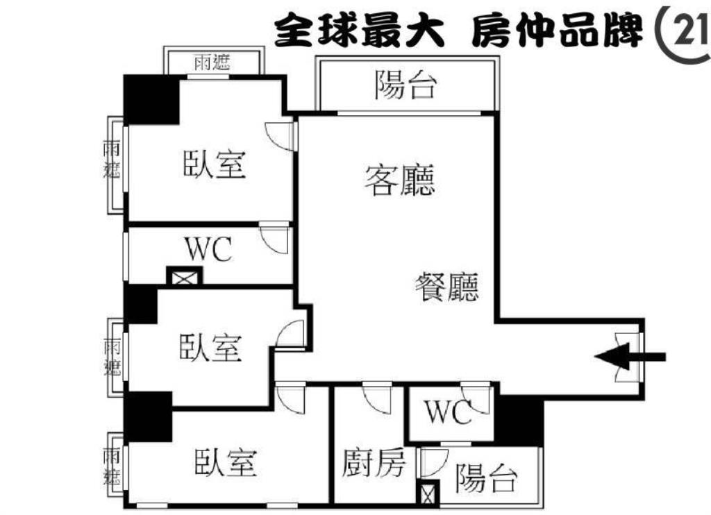 ㊝馥華艾美景觀三房雙車