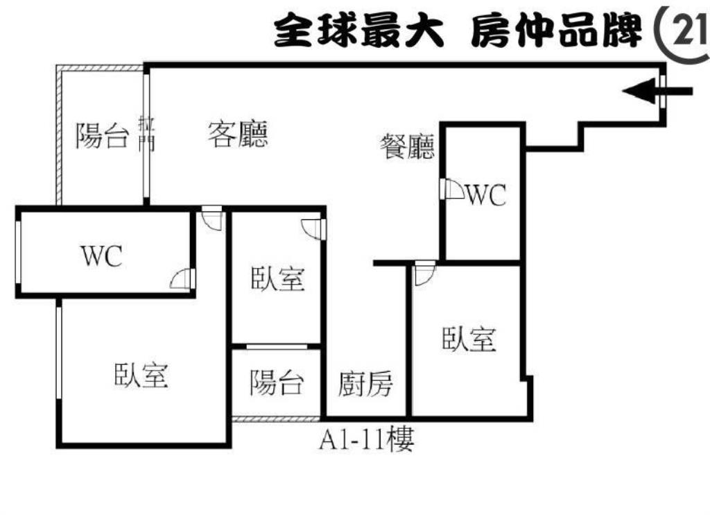 ㊝立信御景河景三房車11樓