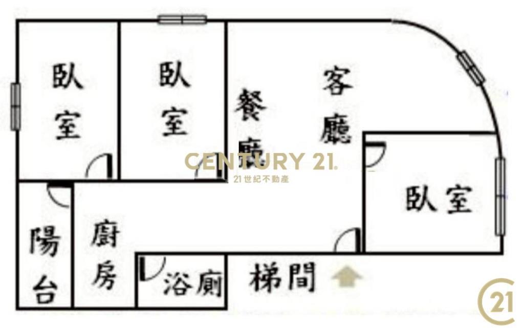 幸福捷運昌隆街3房邊間3樓大陽台