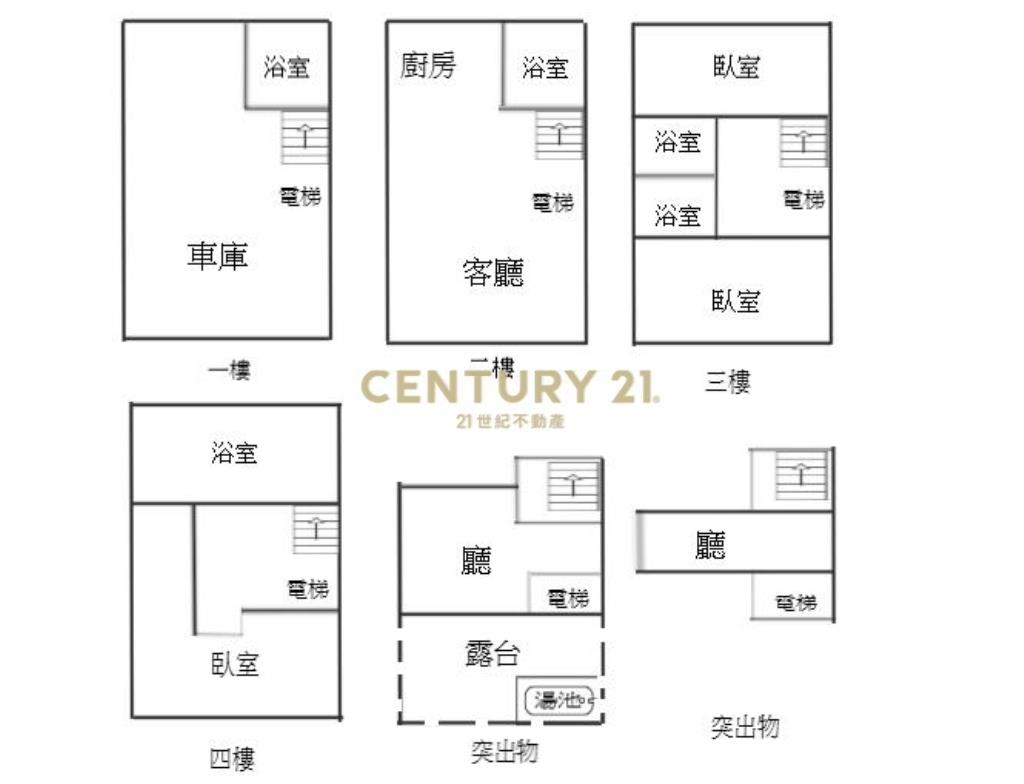 LB103市區大地坪湯屋電梯別墅