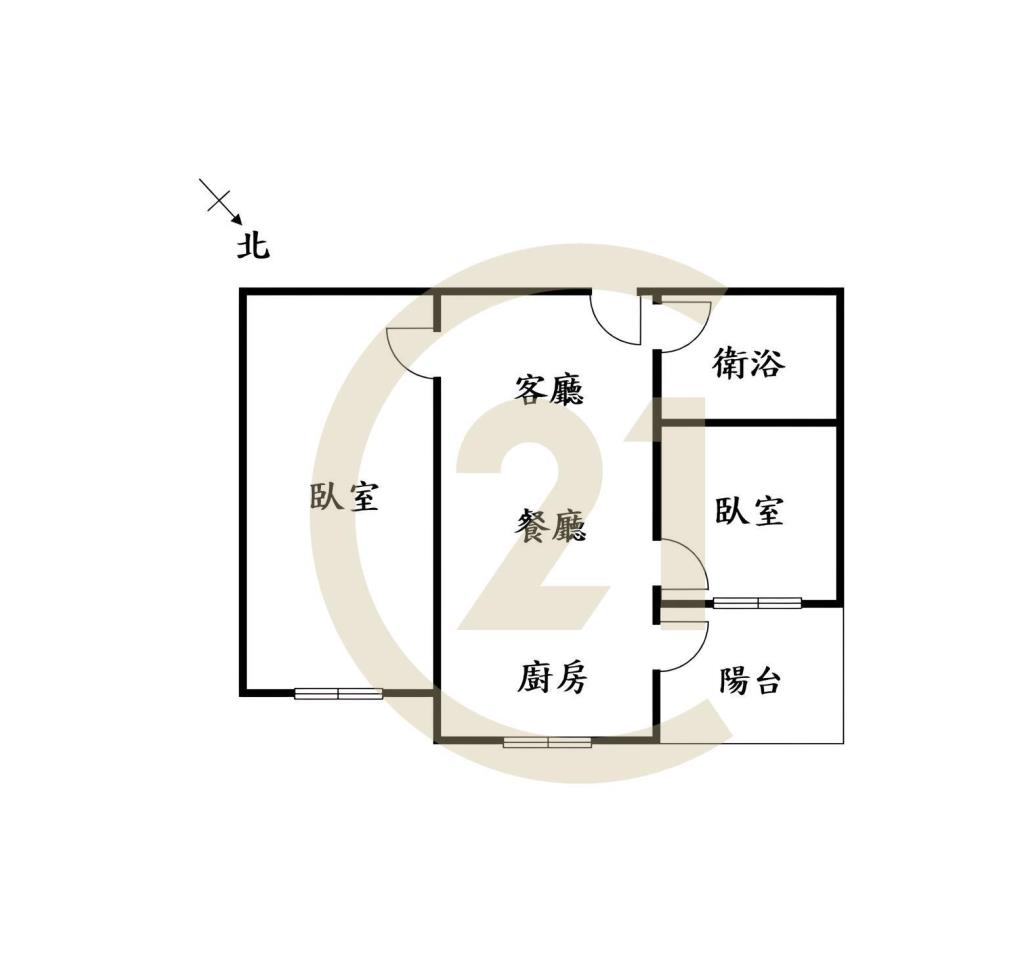 專任~市政愛悅高樓層兩房平車