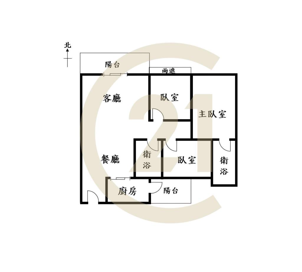 和平國小輕屋齡3房平車露台樹梢戶