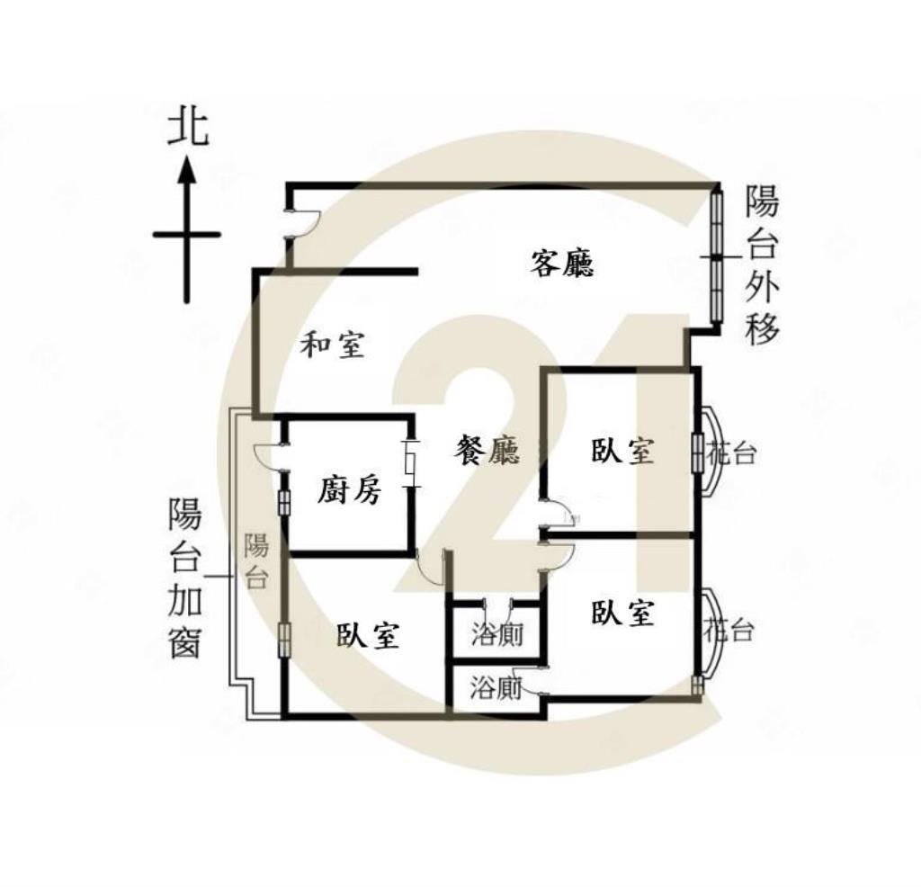 專簽純真年代3+1房平面車位