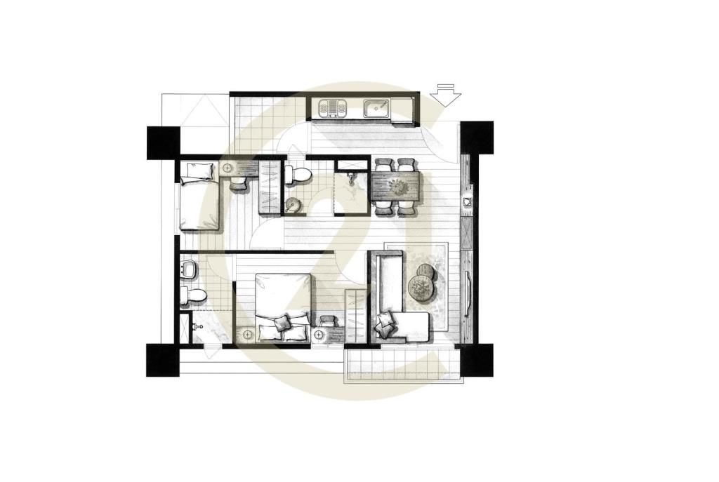 草屯幸福時光二房車位視野戶