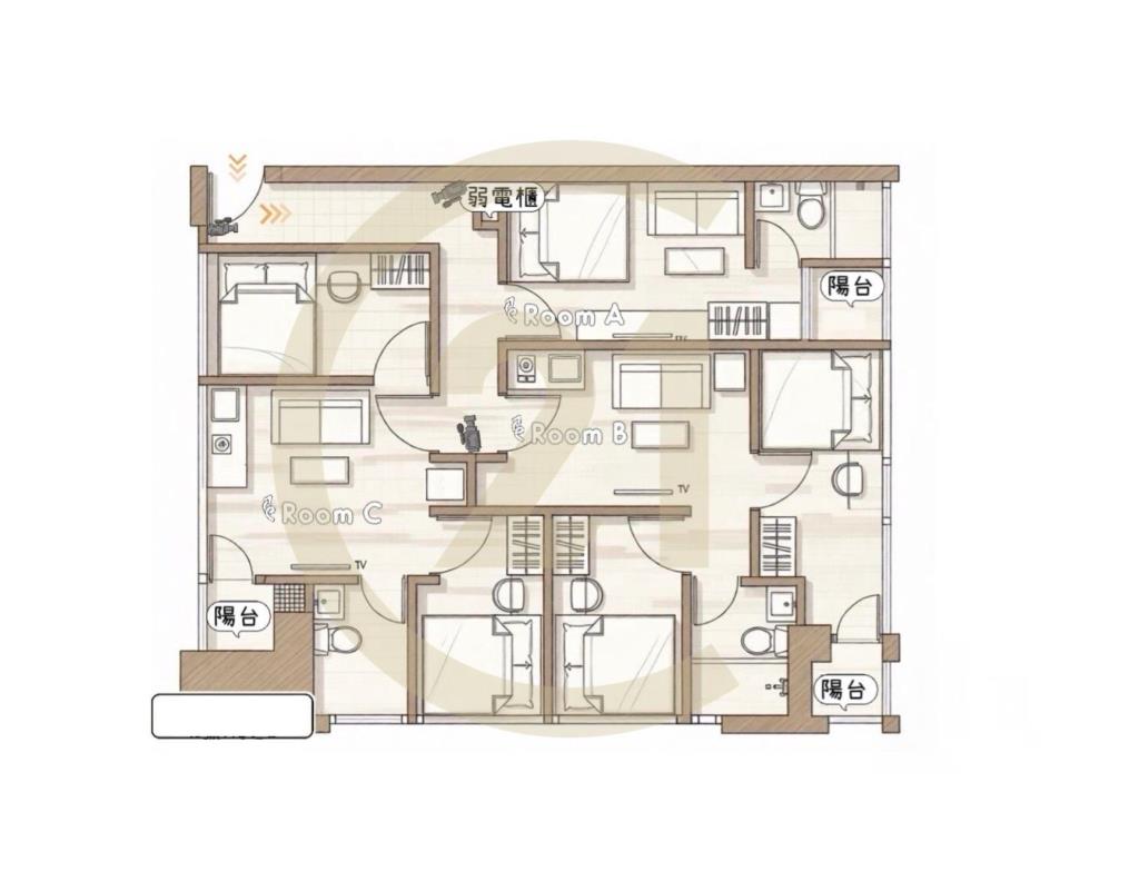 南區國圖館高投報6%收租1套房+2房2間