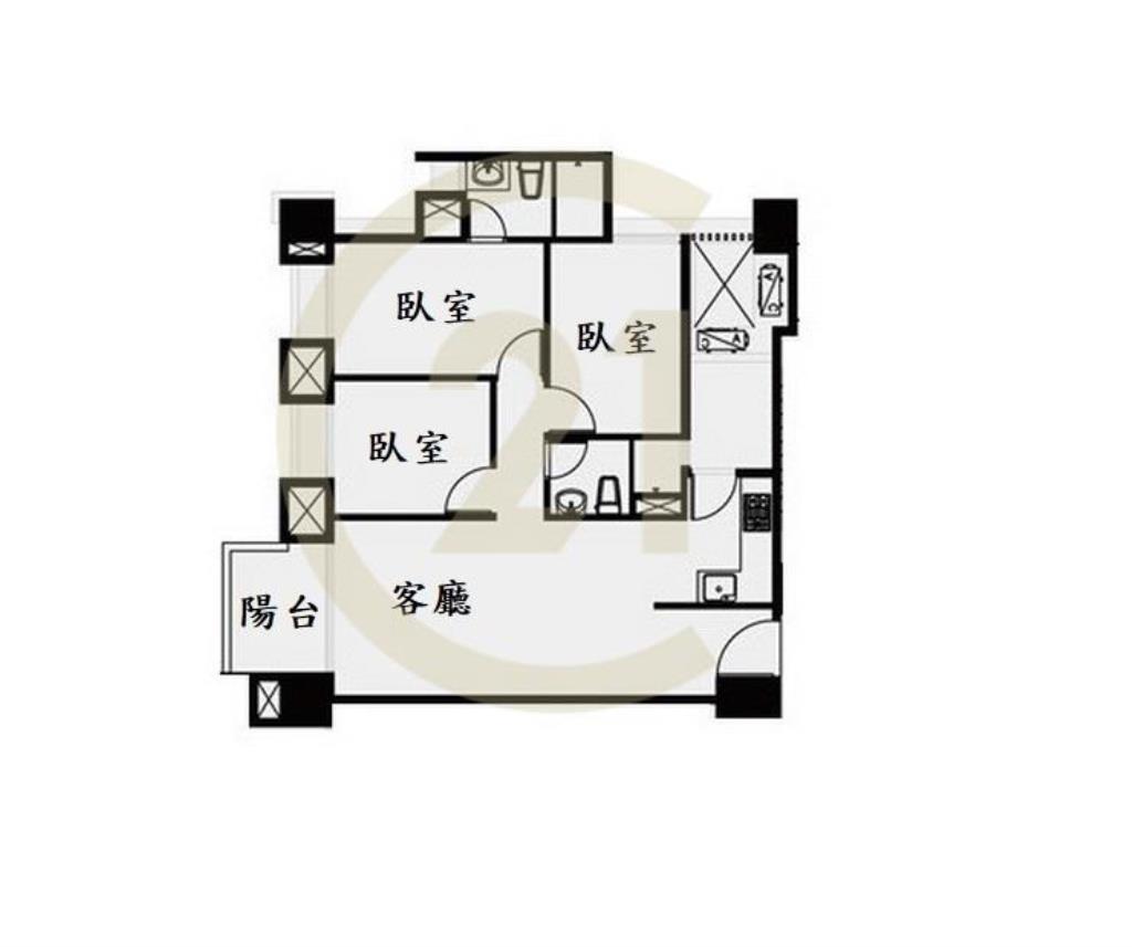 品閣3房平車