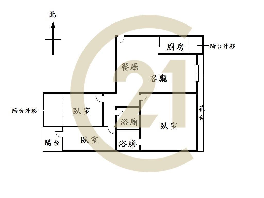 中清捷運站曉明立人學區三房