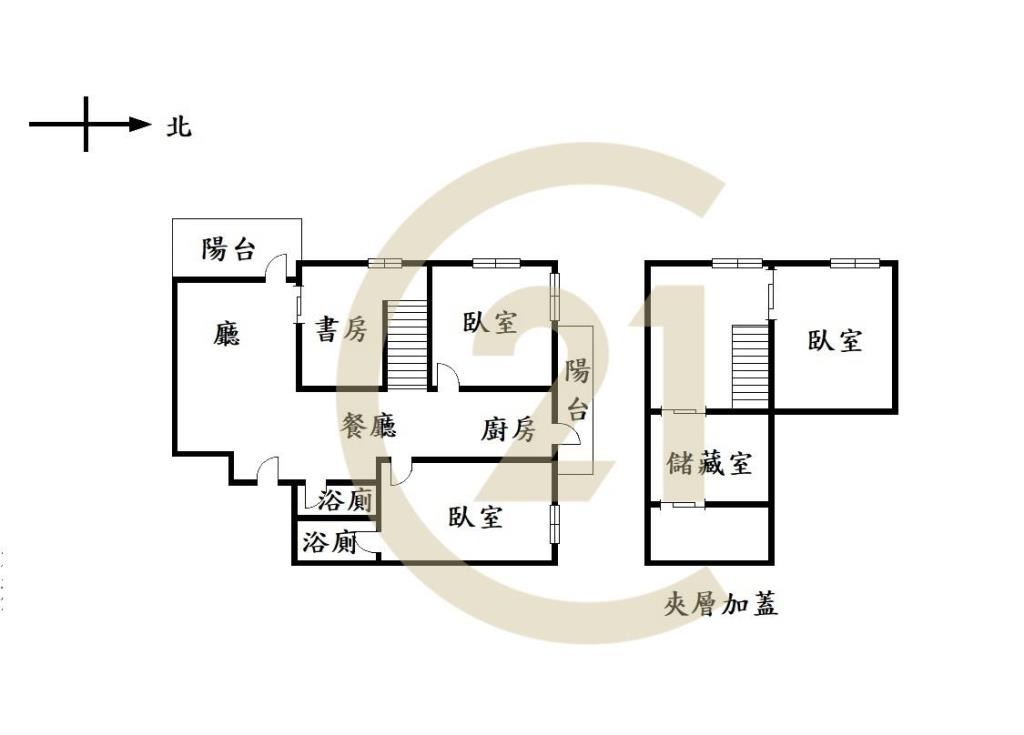 森林公園挑高3房平車