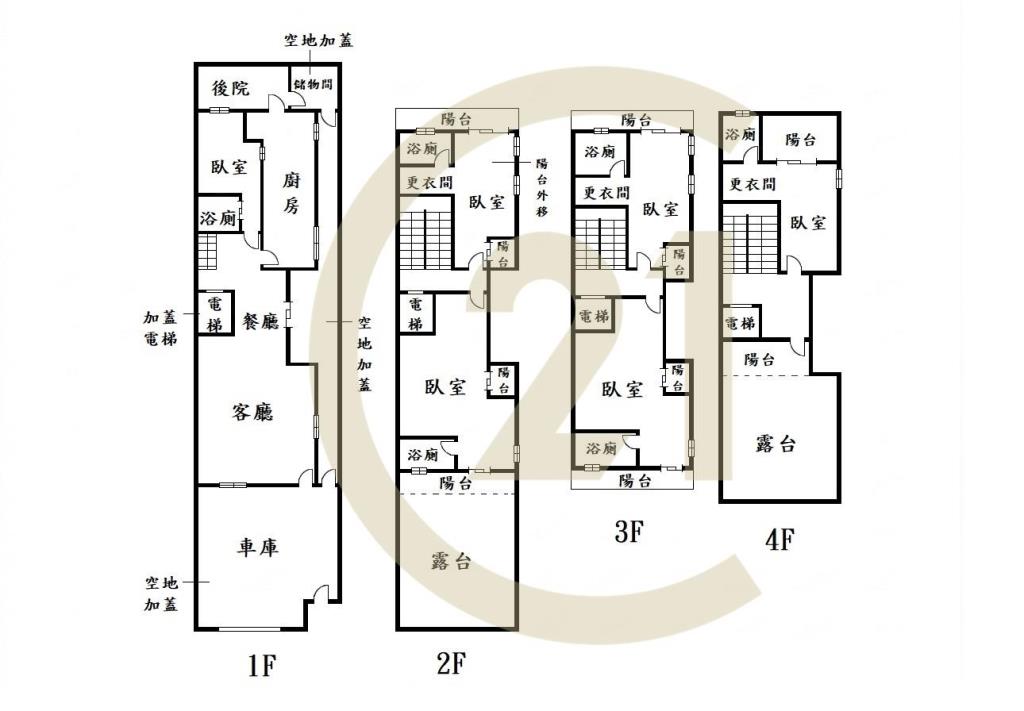 單元三大地坪大面寬稀有獨棟豪墅