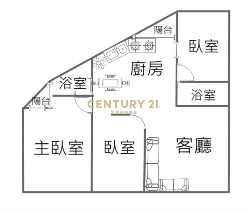 西區柳川視野三房附固定機車位