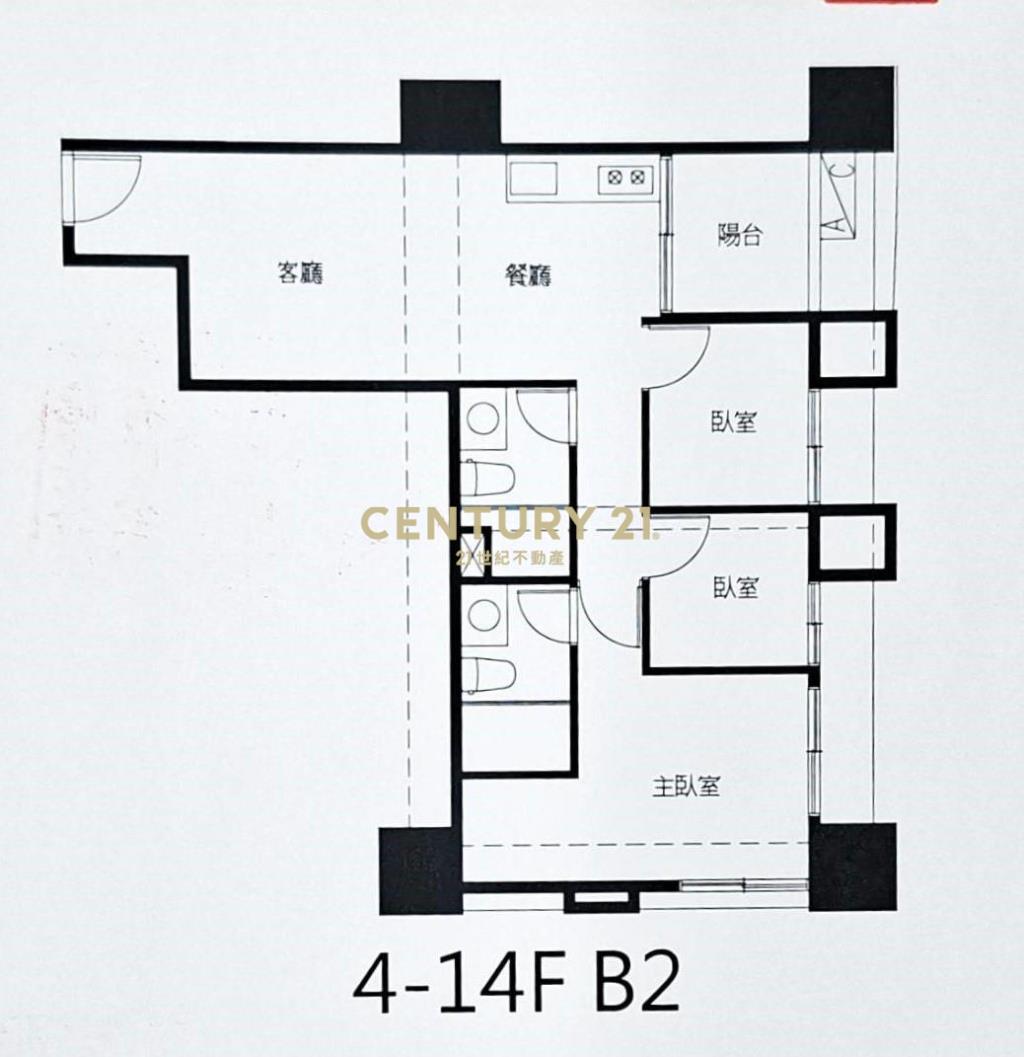 雙捷三重站高樓全新漾漾三房平車