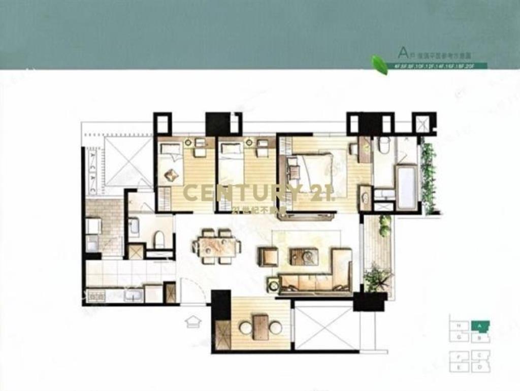 專任中山醫面園道全新四房雙平車