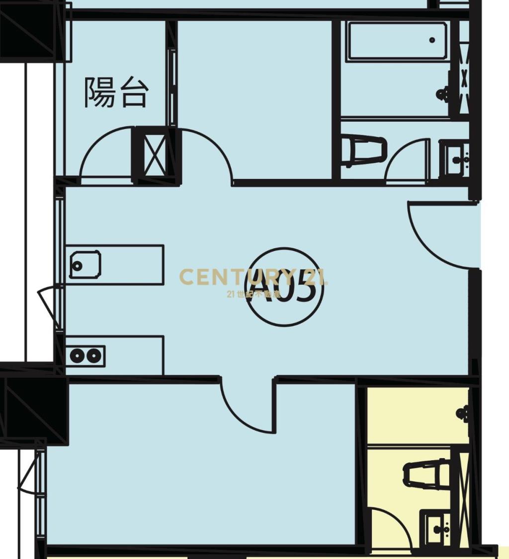 南科卓越城~次頂樓視野2房