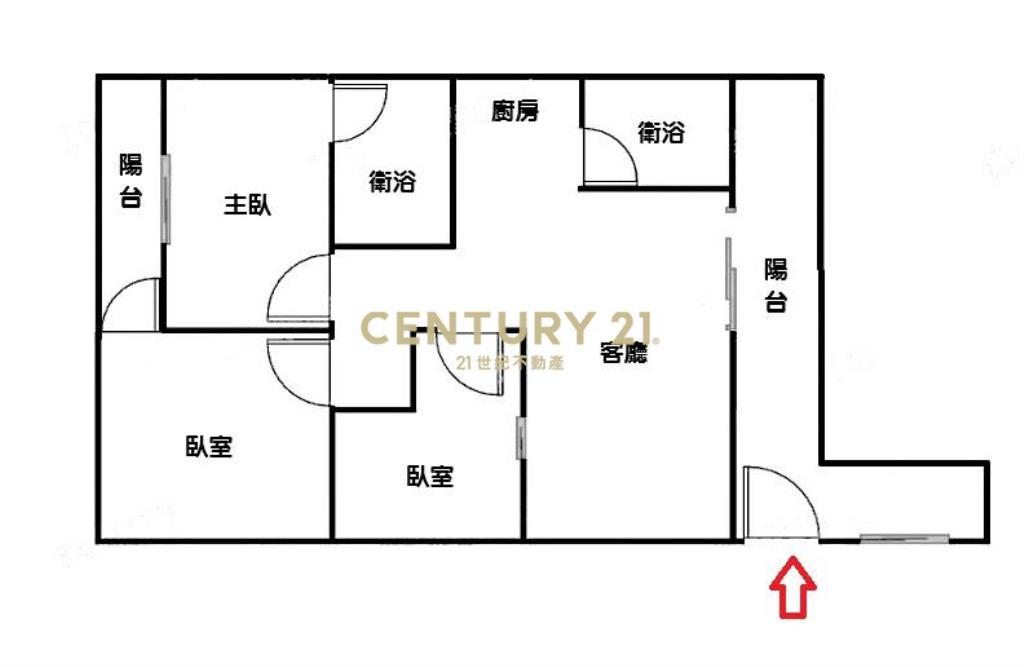 中興商圈健康三房美寓