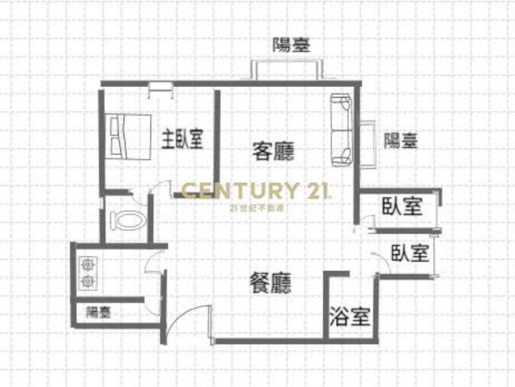 美麗台・南區正核心｜入主3房2