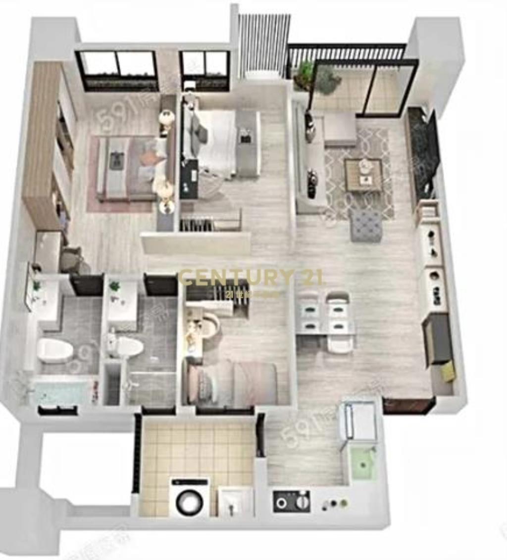 市鎮之櫻景觀美三房平車