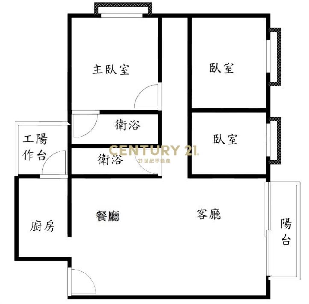 中科國安大三房 