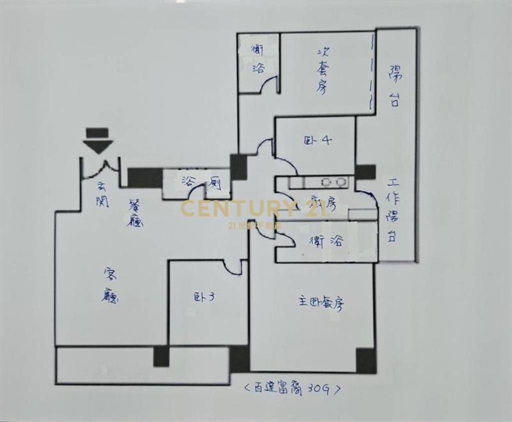 七期百達富裔凌空樓層四房雙主臥