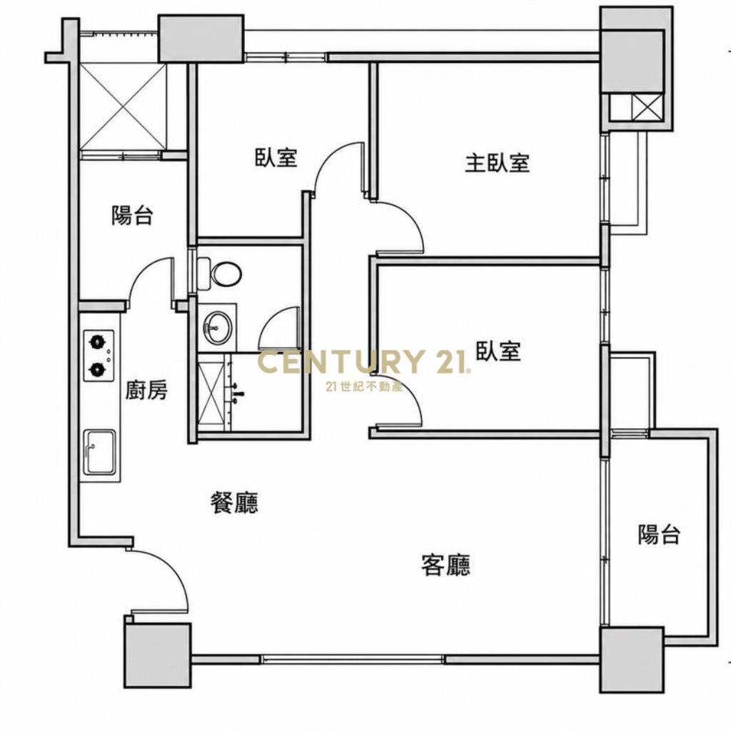 崇德商圈松禾苑三房平車
