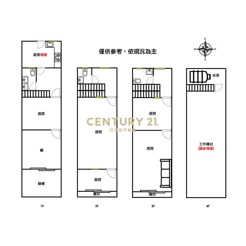 勤美公益商圈寬5米臨路透天