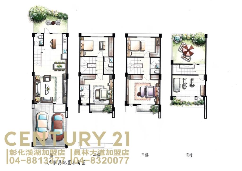 溪湖全新車庫別墅(C戶)